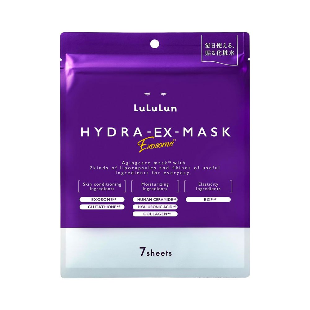 LULULUN Face Mask Hydra EX Mask Exosome Ageing Skin 28 Sheets